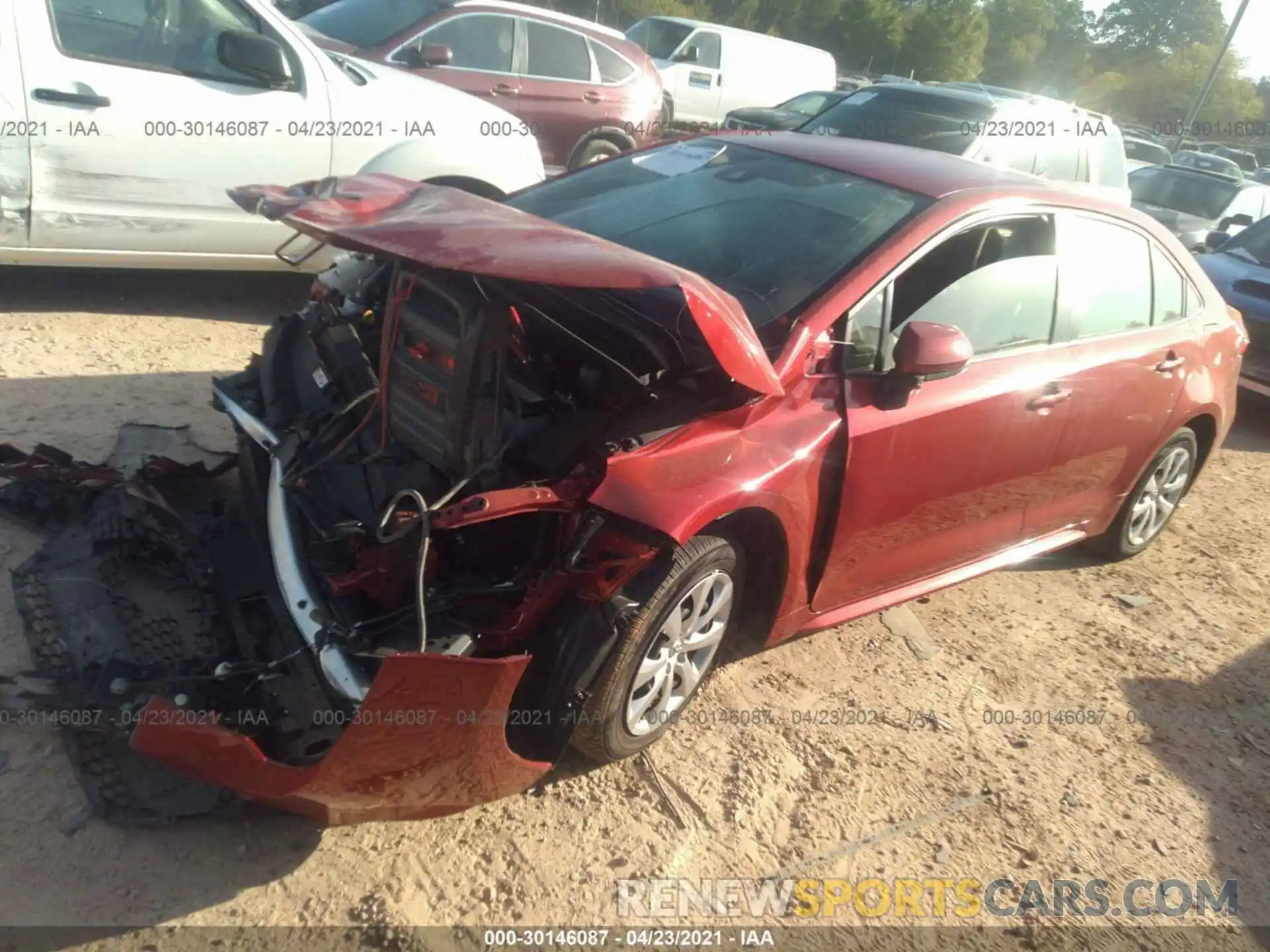 2 Photograph of a damaged car JTDEPRAE7LJ072196 TOYOTA COROLLA 2020