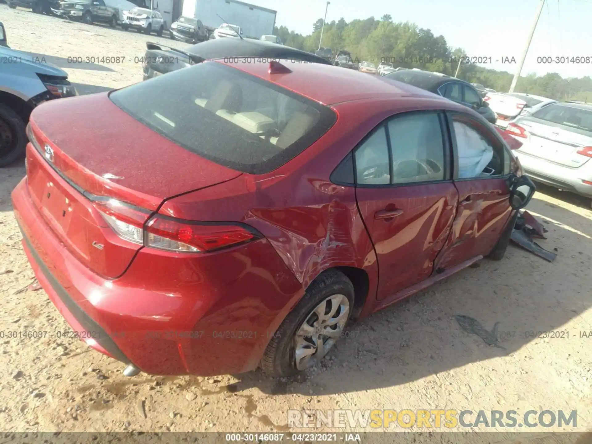 4 Photograph of a damaged car JTDEPRAE7LJ072196 TOYOTA COROLLA 2020