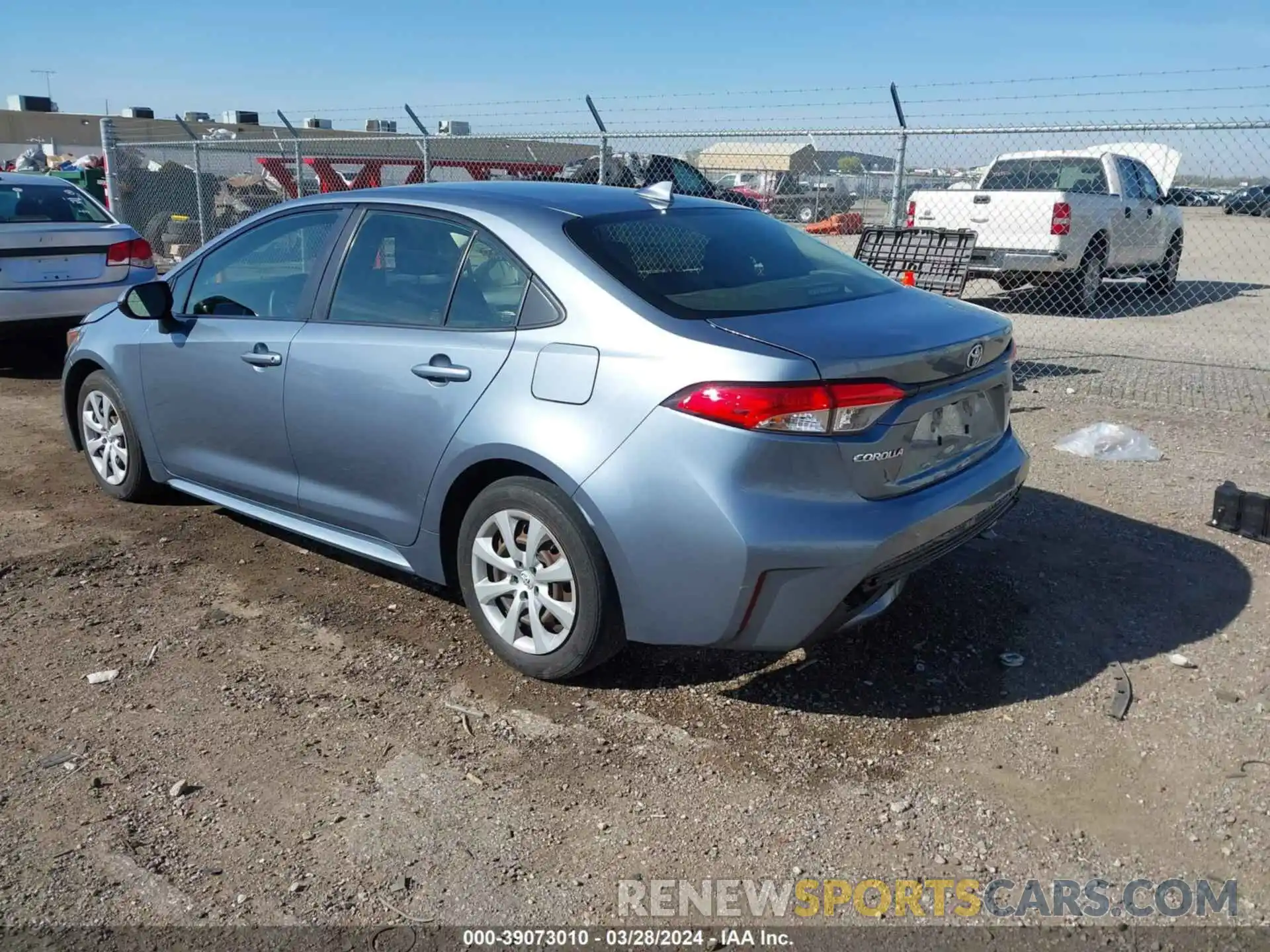 3 Photograph of a damaged car JTDEPRAE7LJ072652 TOYOTA COROLLA 2020