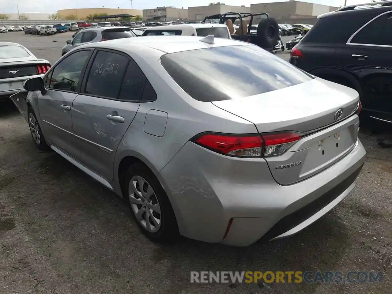 3 Photograph of a damaged car JTDEPRAE7LJ073753 TOYOTA COROLLA 2020