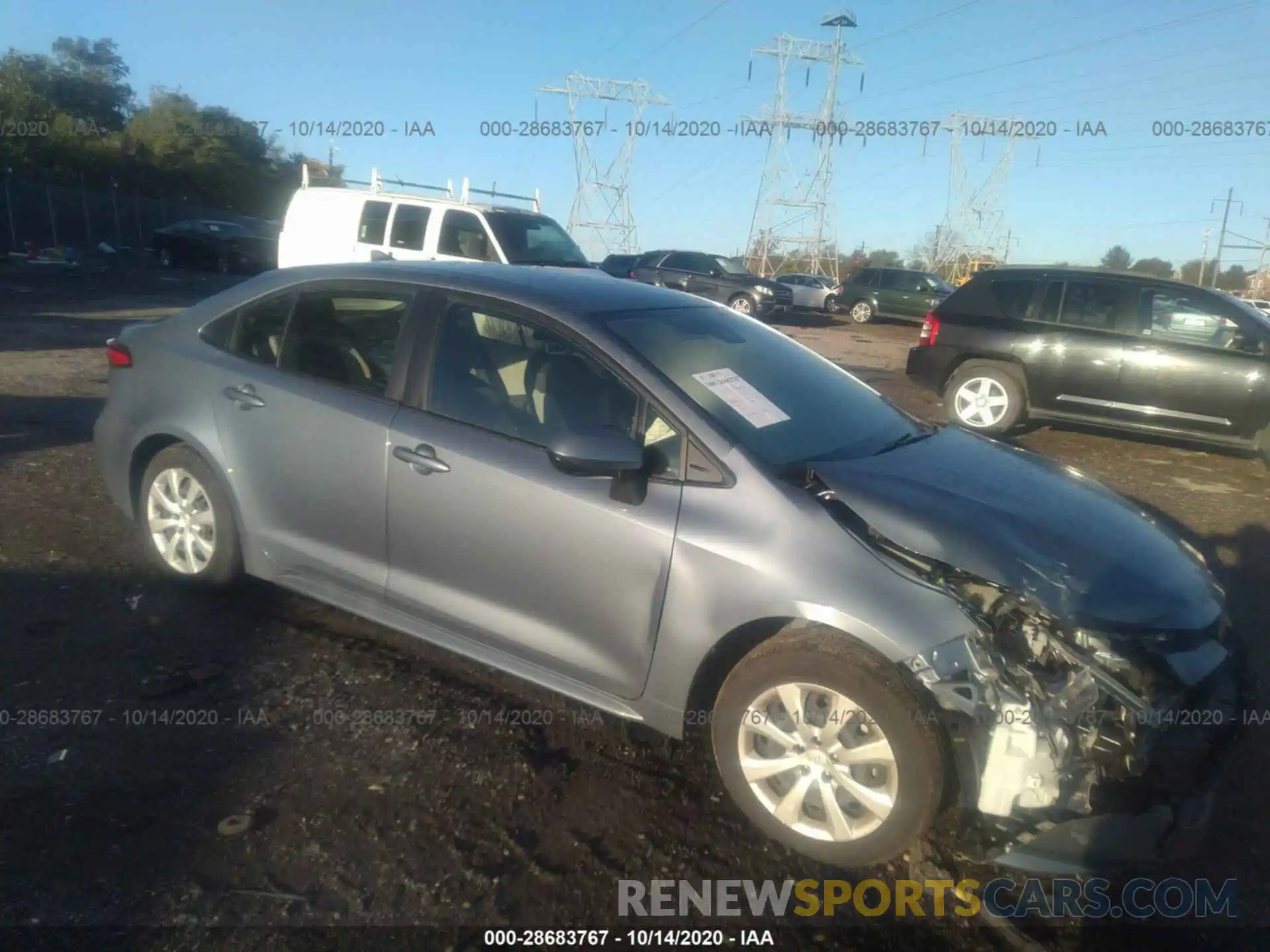 1 Фотография поврежденного автомобиля JTDEPRAE7LJ074143 TOYOTA COROLLA 2020