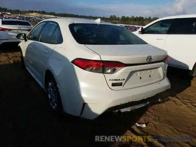 3 Photograph of a damaged car JTDEPRAE7LJ074319 TOYOTA COROLLA 2020