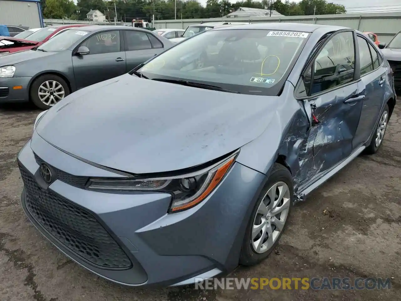 2 Photograph of a damaged car JTDEPRAE7LJ074563 TOYOTA COROLLA 2020