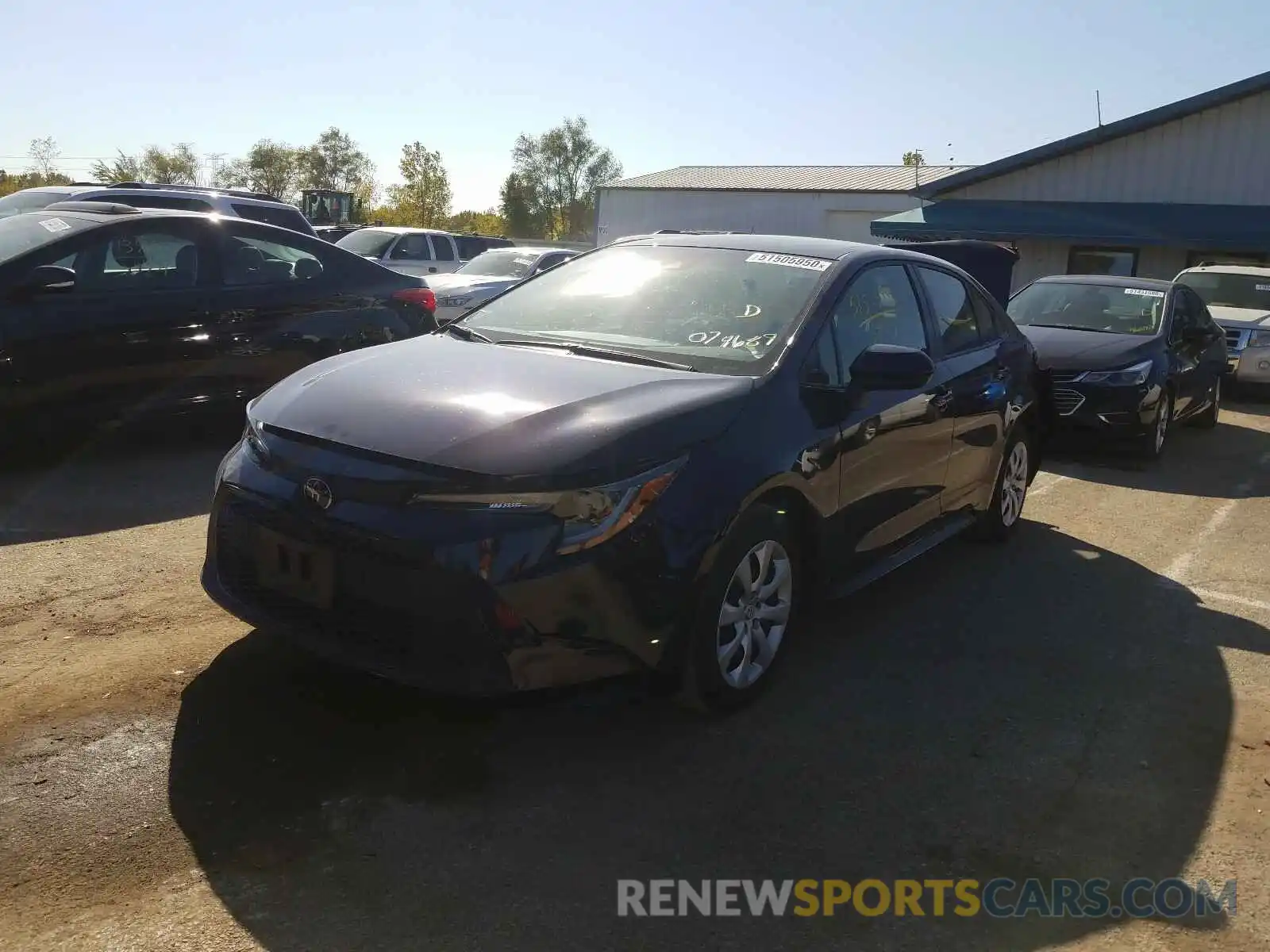 2 Photograph of a damaged car JTDEPRAE7LJ074689 TOYOTA COROLLA 2020