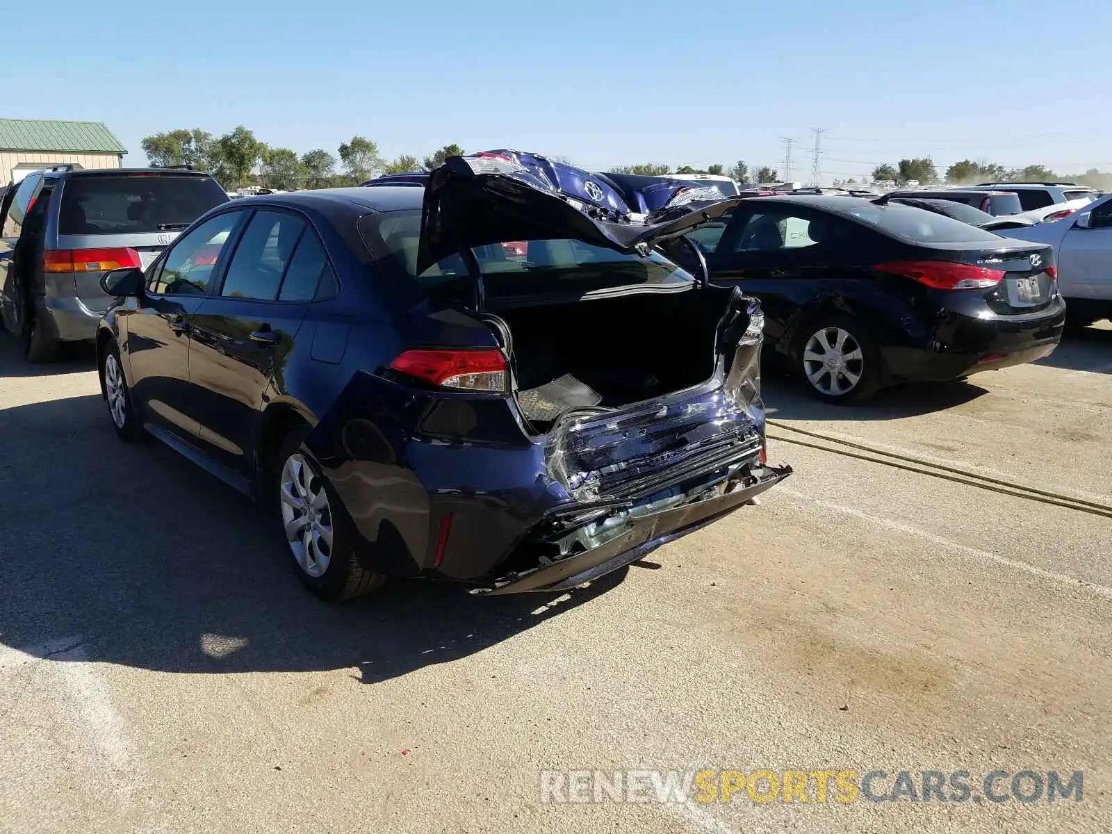 3 Photograph of a damaged car JTDEPRAE7LJ074689 TOYOTA COROLLA 2020