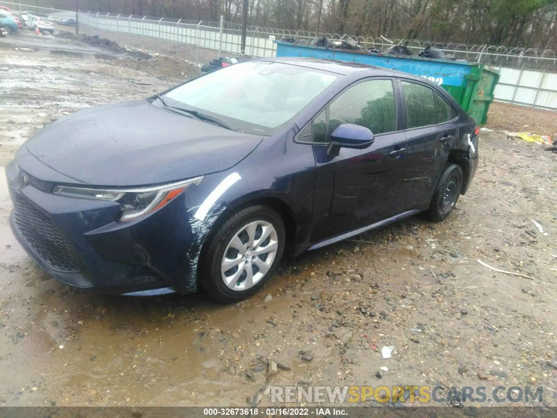 2 Photograph of a damaged car JTDEPRAE7LJ075017 TOYOTA COROLLA 2020