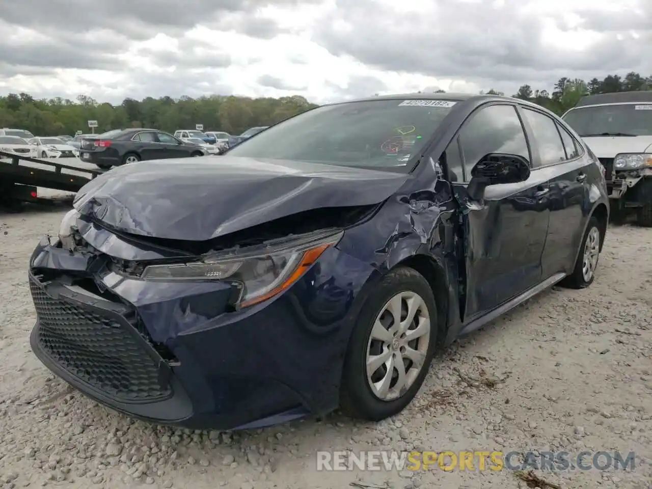 2 Photograph of a damaged car JTDEPRAE7LJ075244 TOYOTA COROLLA 2020