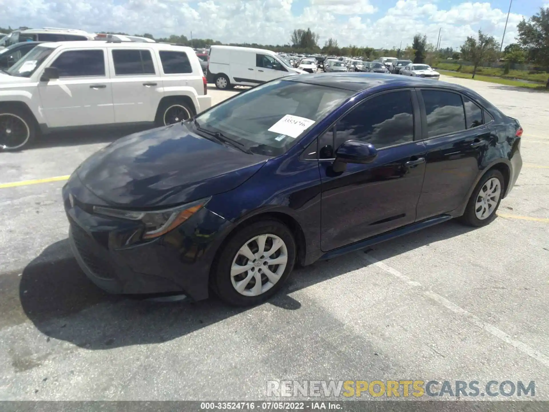 2 Photograph of a damaged car JTDEPRAE7LJ076622 TOYOTA COROLLA 2020