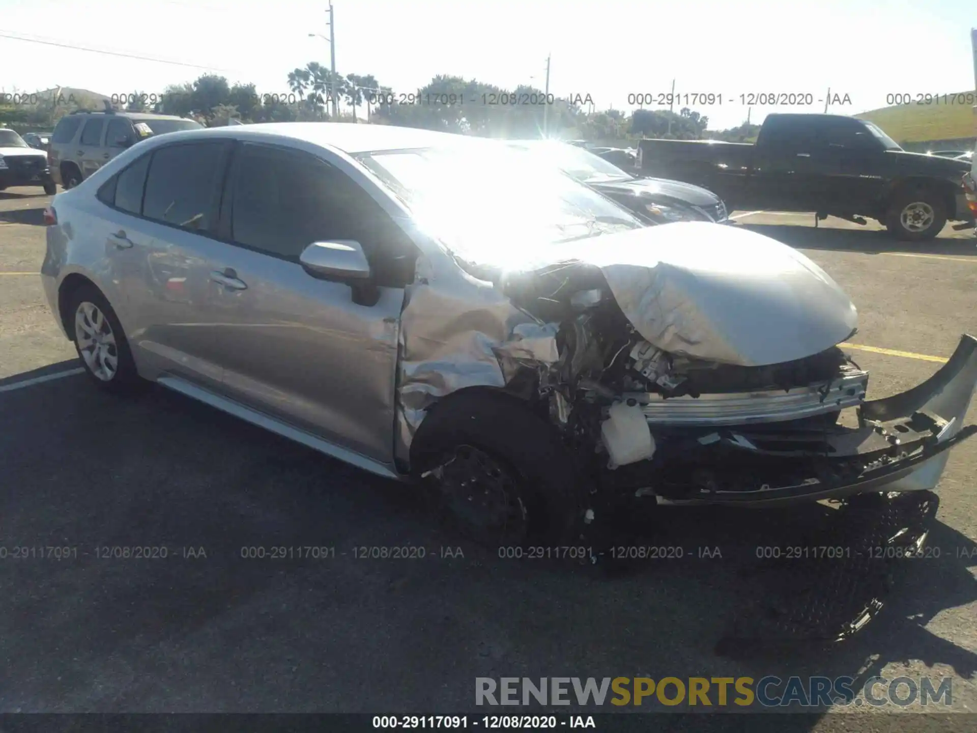 1 Photograph of a damaged car JTDEPRAE7LJ077236 TOYOTA COROLLA 2020