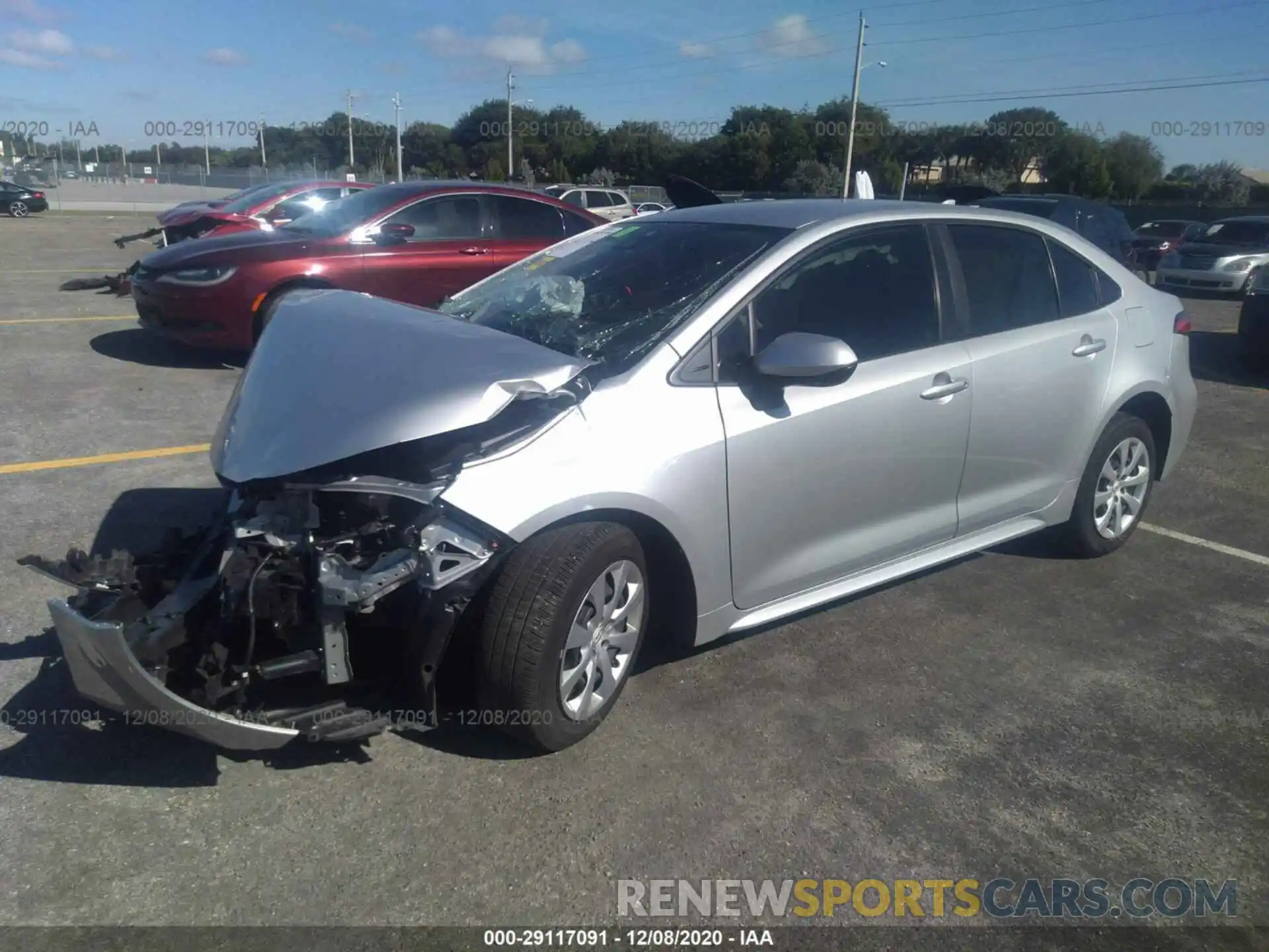 2 Photograph of a damaged car JTDEPRAE7LJ077236 TOYOTA COROLLA 2020