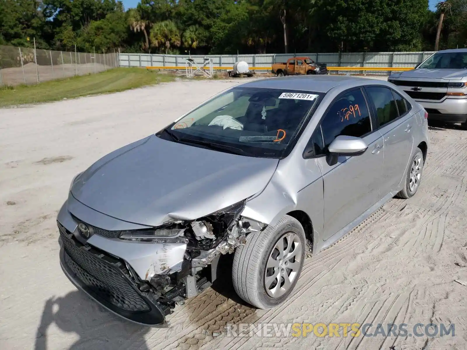 9 Photograph of a damaged car JTDEPRAE7LJ077611 TOYOTA COROLLA 2020