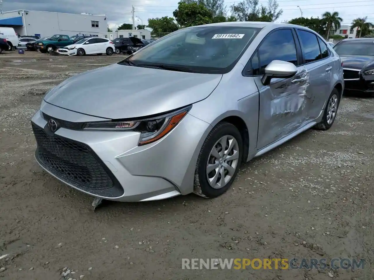 2 Photograph of a damaged car JTDEPRAE7LJ077642 TOYOTA COROLLA 2020