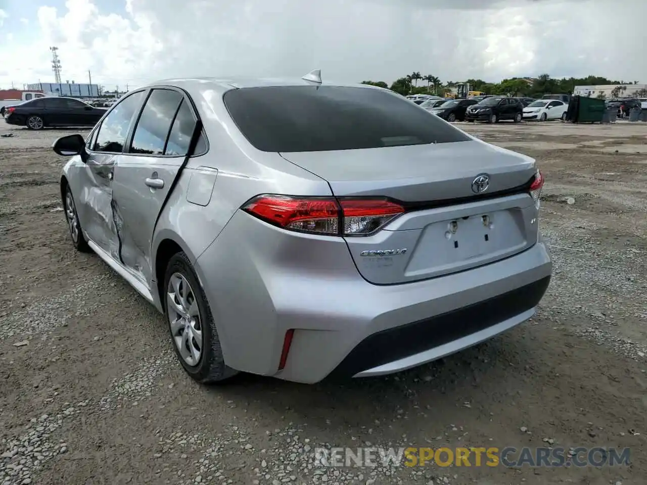 3 Photograph of a damaged car JTDEPRAE7LJ077642 TOYOTA COROLLA 2020