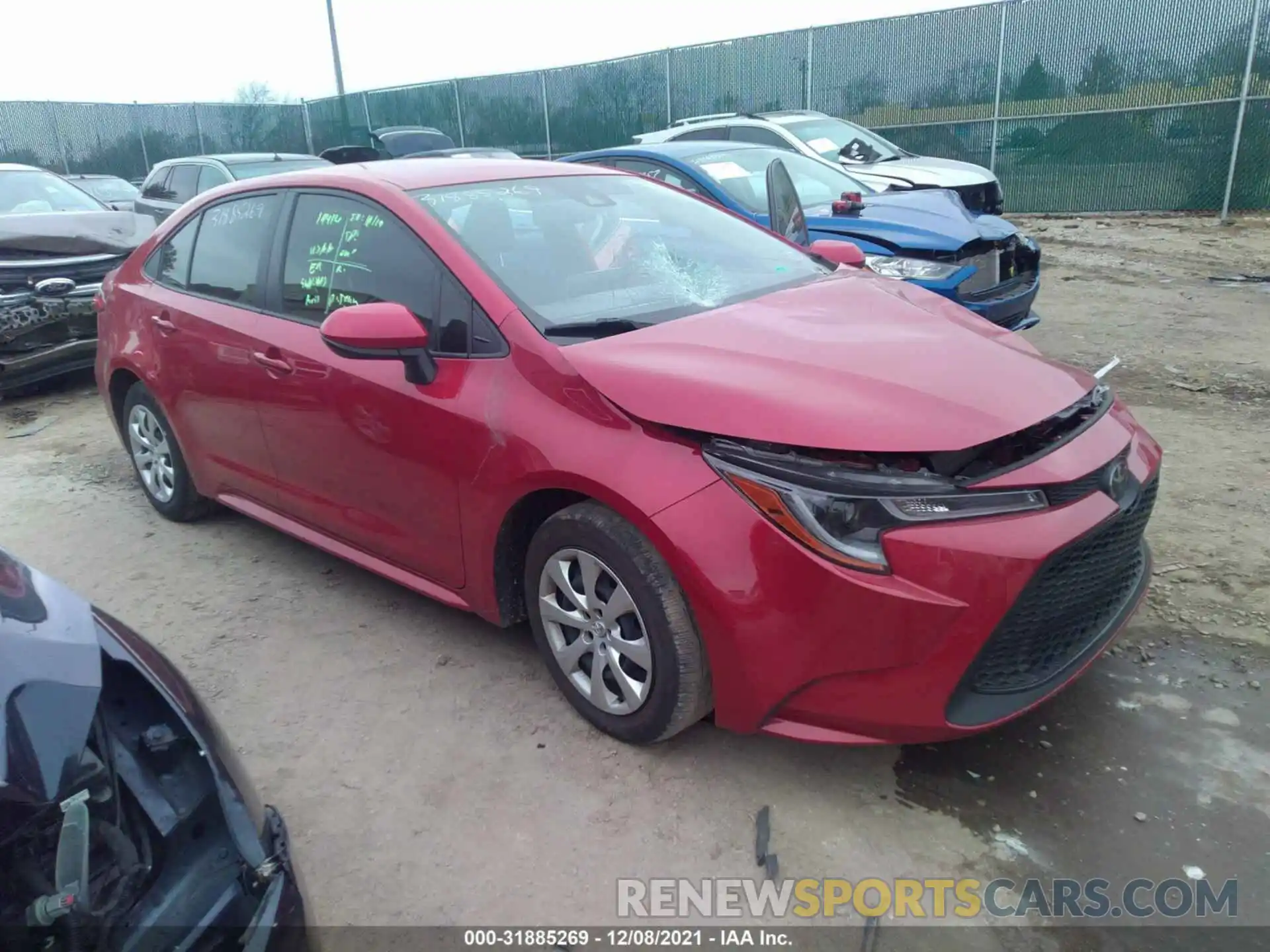 1 Photograph of a damaged car JTDEPRAE7LJ078788 TOYOTA COROLLA 2020