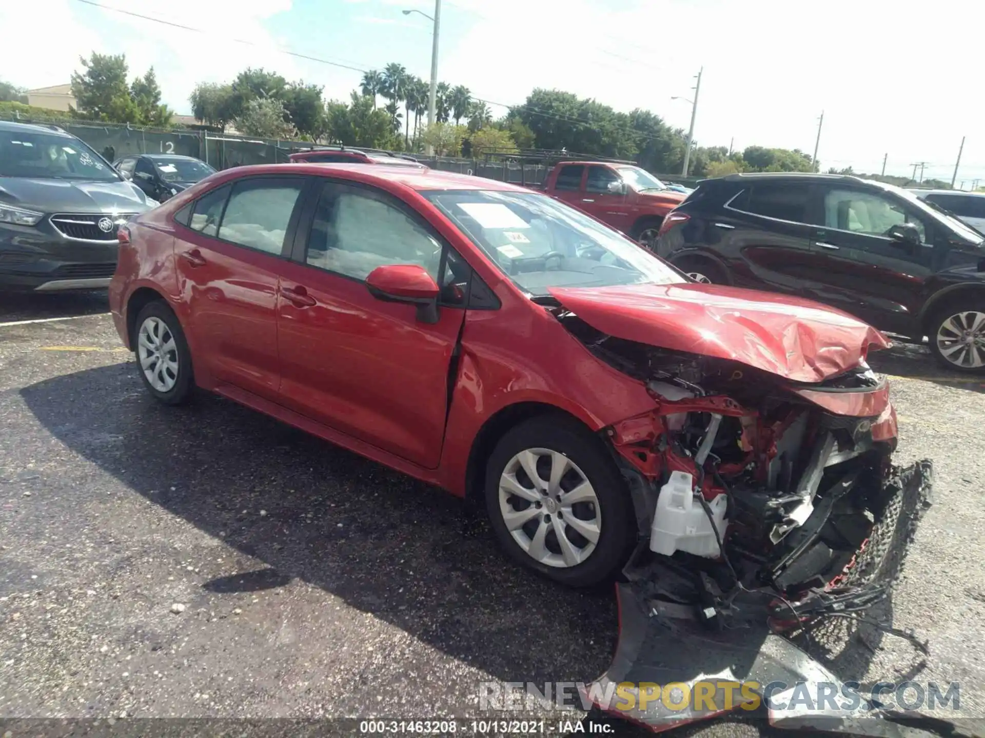 1 Photograph of a damaged car JTDEPRAE7LJ080038 TOYOTA COROLLA 2020