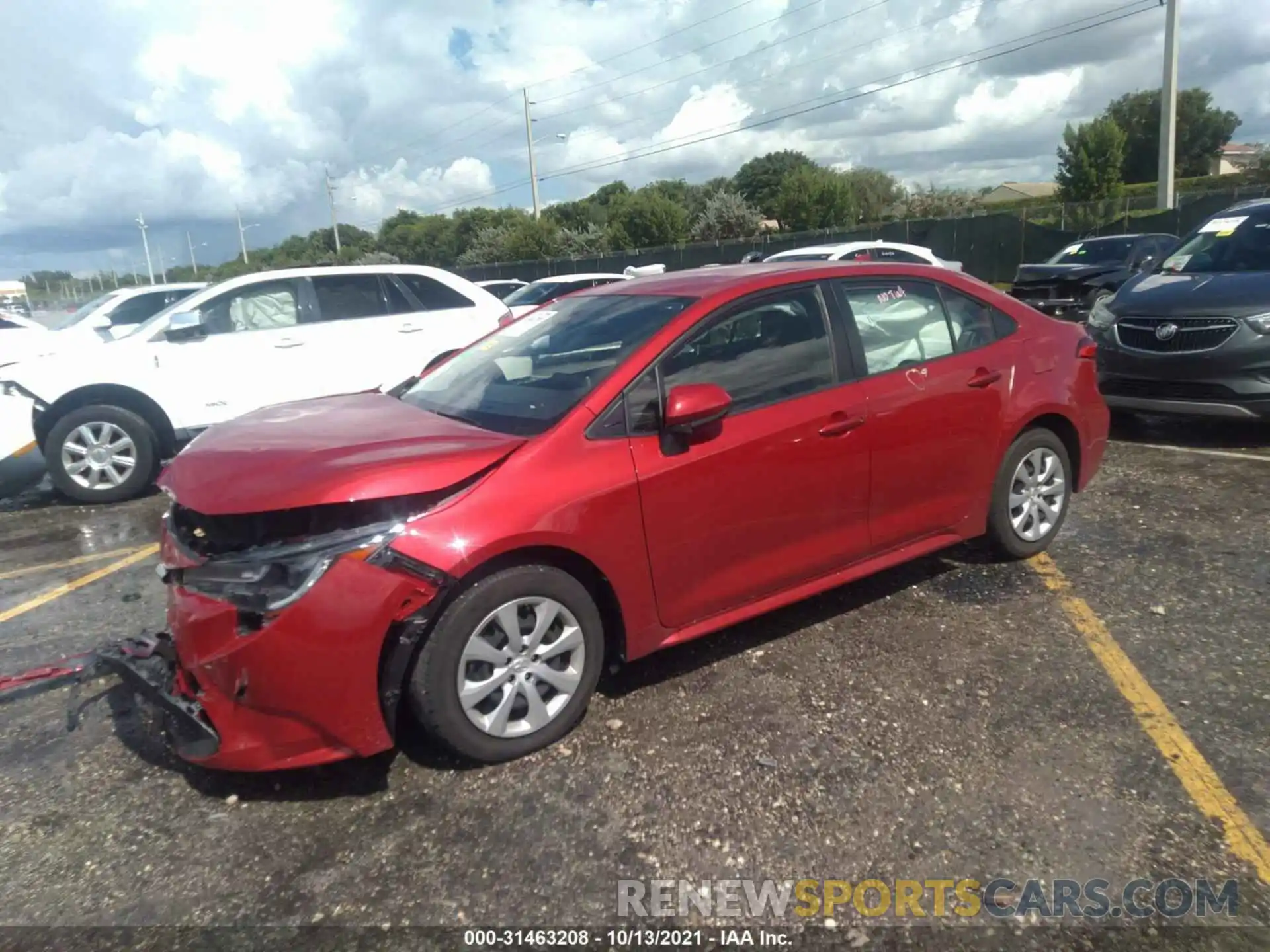 2 Photograph of a damaged car JTDEPRAE7LJ080038 TOYOTA COROLLA 2020