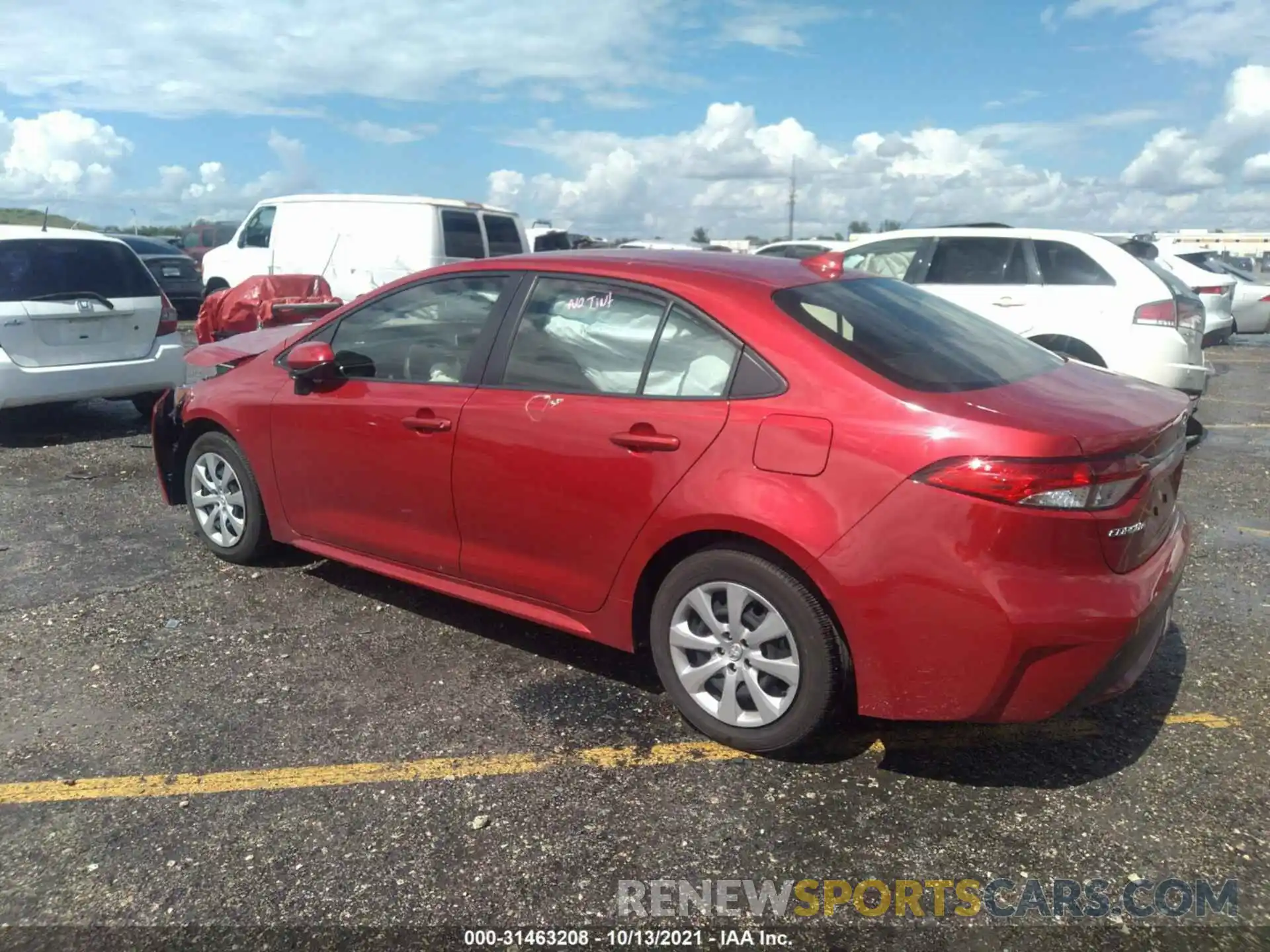 3 Photograph of a damaged car JTDEPRAE7LJ080038 TOYOTA COROLLA 2020