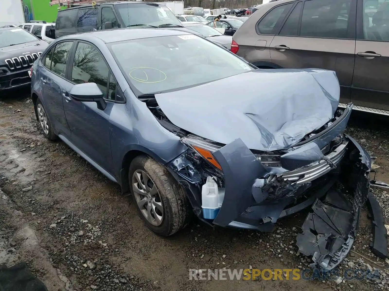 1 Photograph of a damaged car JTDEPRAE7LJ080265 TOYOTA COROLLA 2020