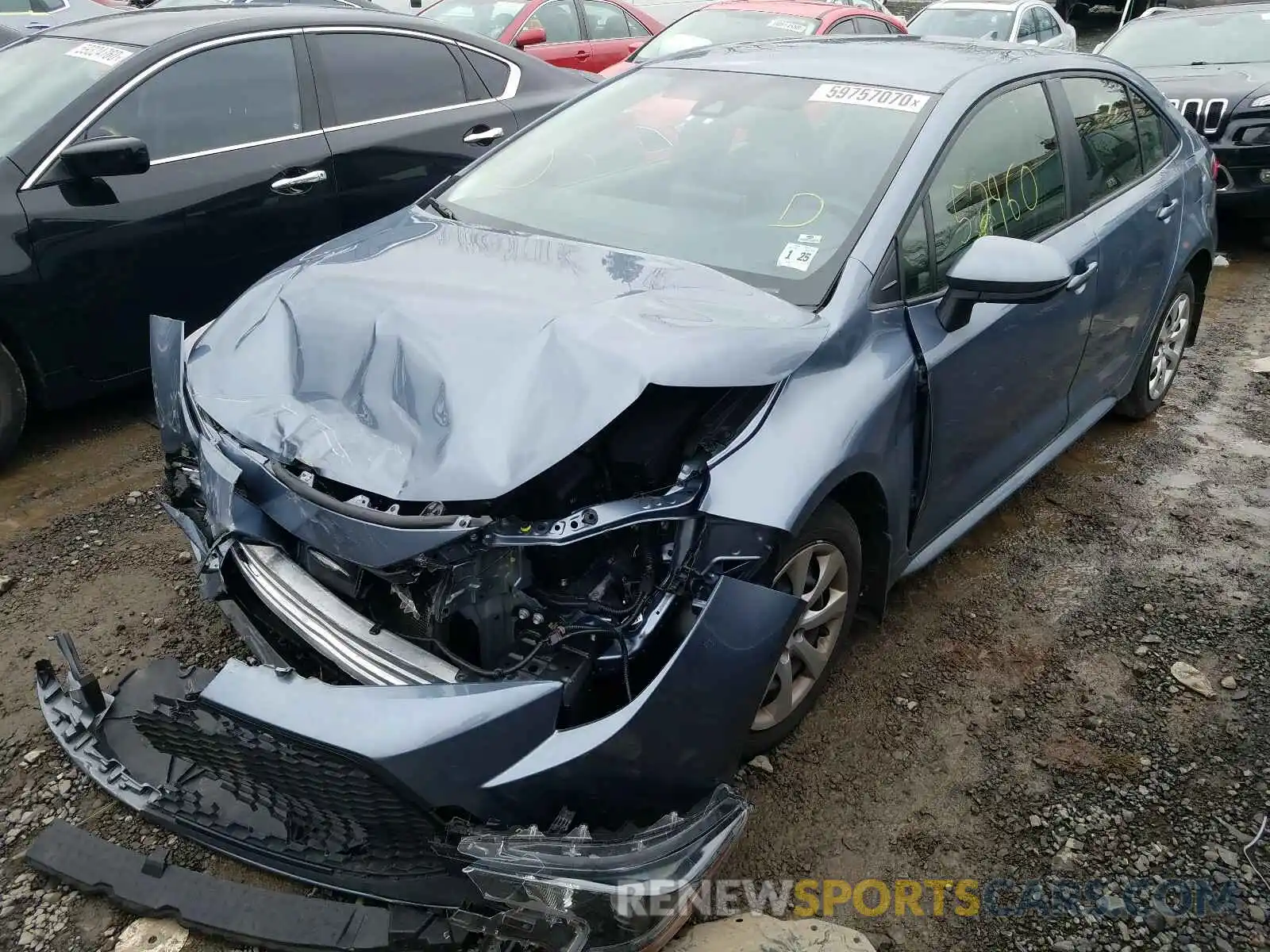 2 Photograph of a damaged car JTDEPRAE7LJ080265 TOYOTA COROLLA 2020