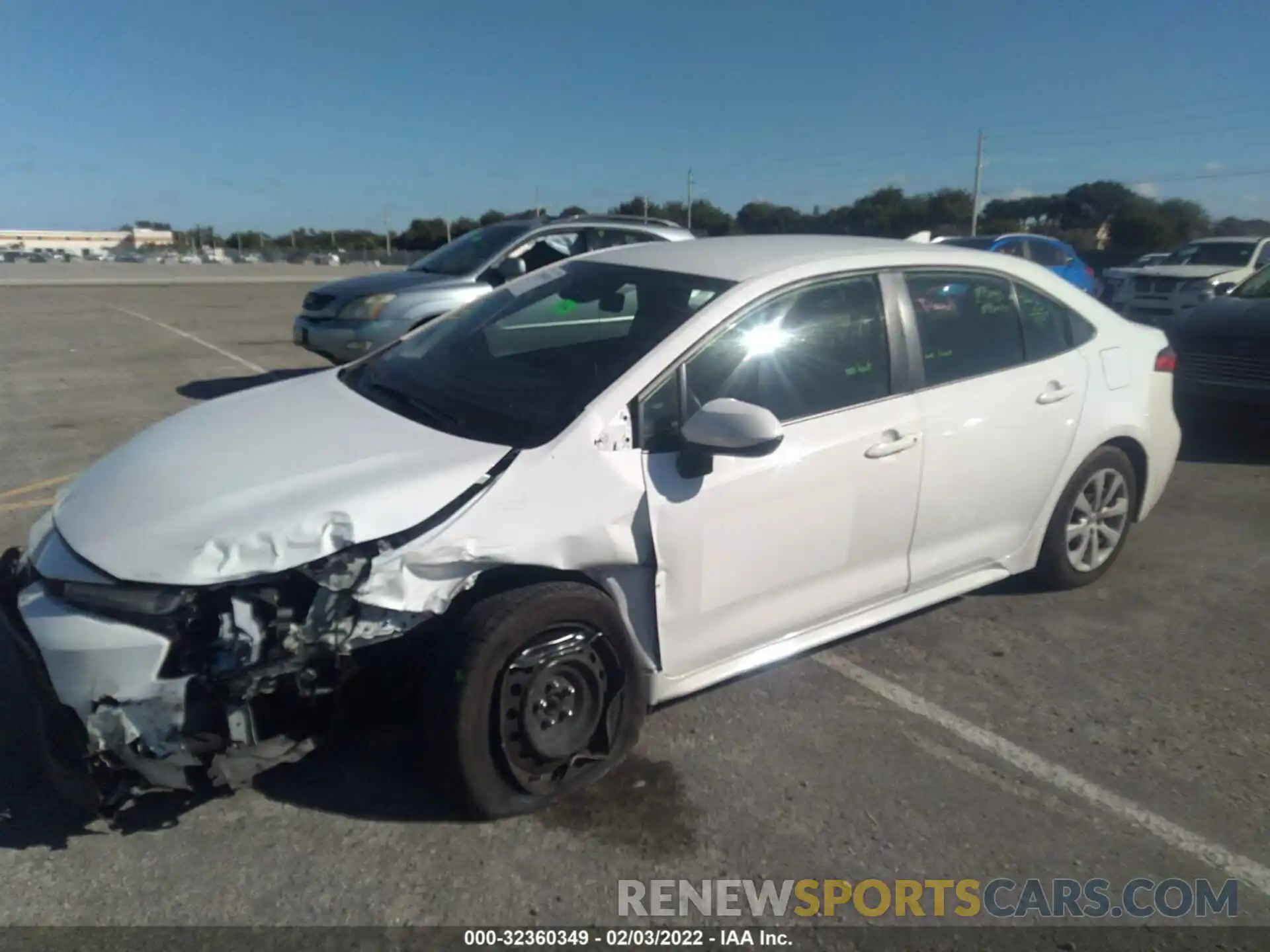 2 Photograph of a damaged car JTDEPRAE7LJ080802 TOYOTA COROLLA 2020