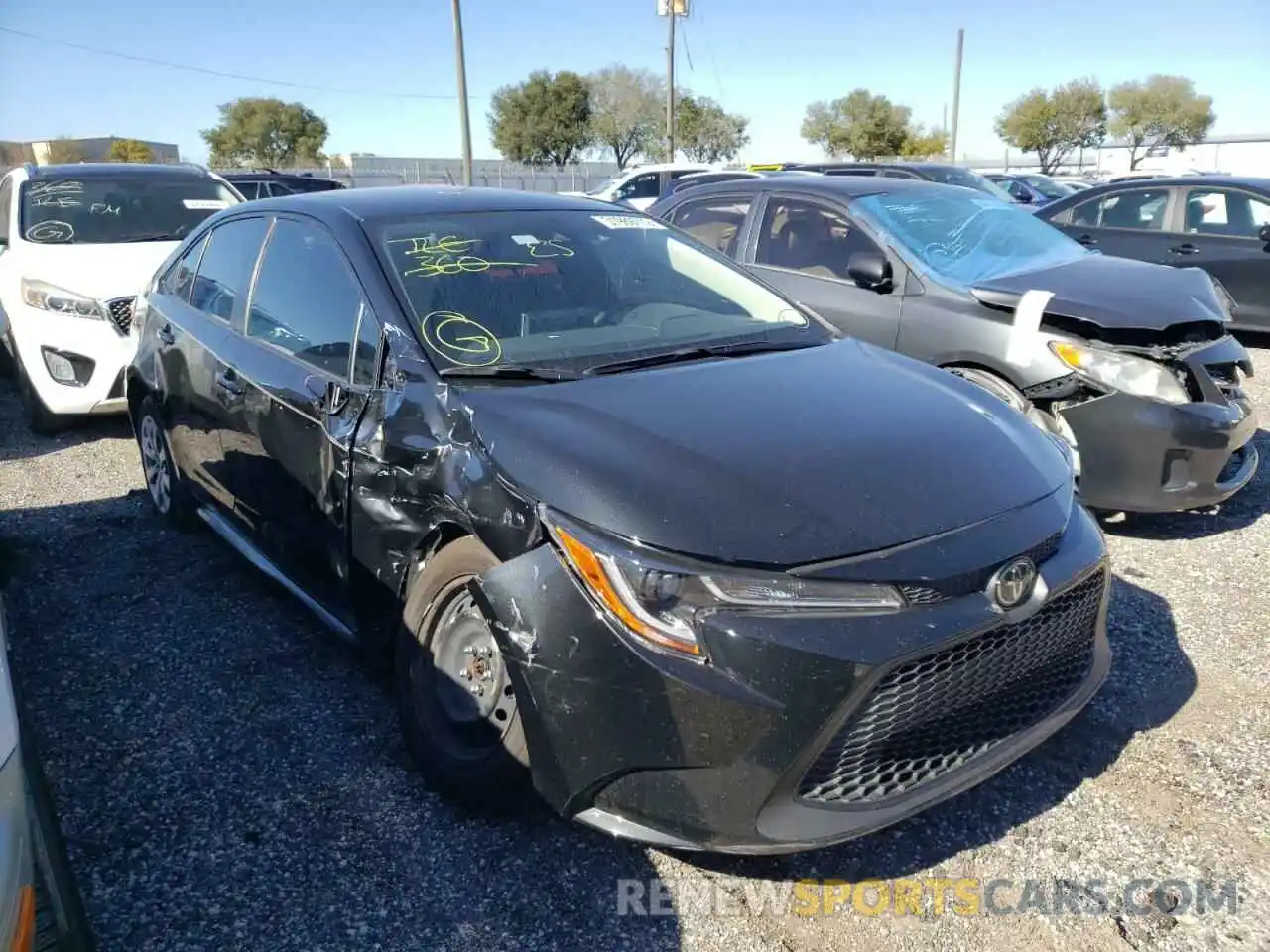 1 Photograph of a damaged car JTDEPRAE7LJ080959 TOYOTA COROLLA 2020