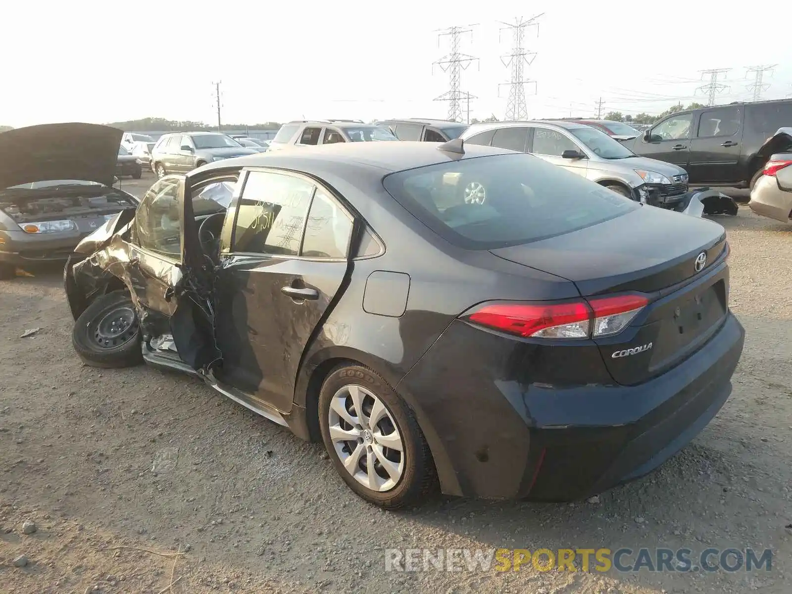 3 Photograph of a damaged car JTDEPRAE7LJ082565 TOYOTA COROLLA 2020