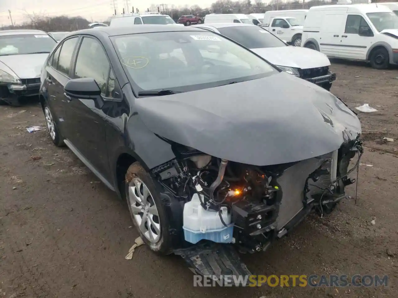 1 Photograph of a damaged car JTDEPRAE7LJ082923 TOYOTA COROLLA 2020