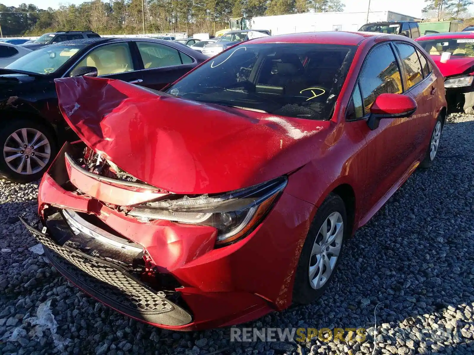 2 Photograph of a damaged car JTDEPRAE7LJ083604 TOYOTA COROLLA 2020