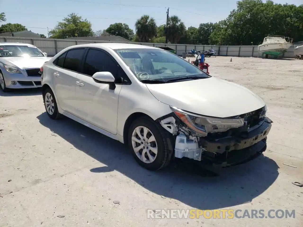 1 Photograph of a damaged car JTDEPRAE7LJ083828 TOYOTA COROLLA 2020