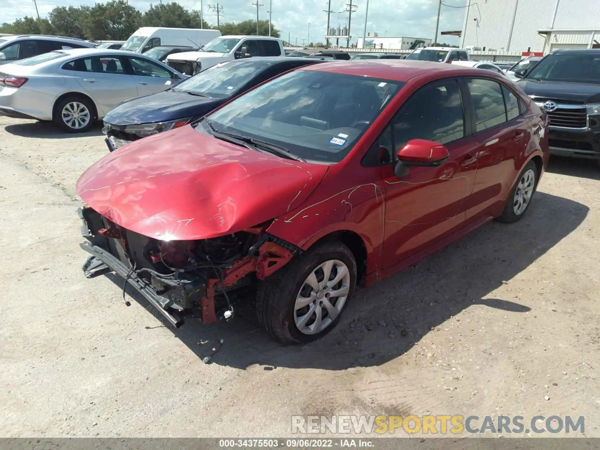 2 Photograph of a damaged car JTDEPRAE7LJ085269 TOYOTA COROLLA 2020