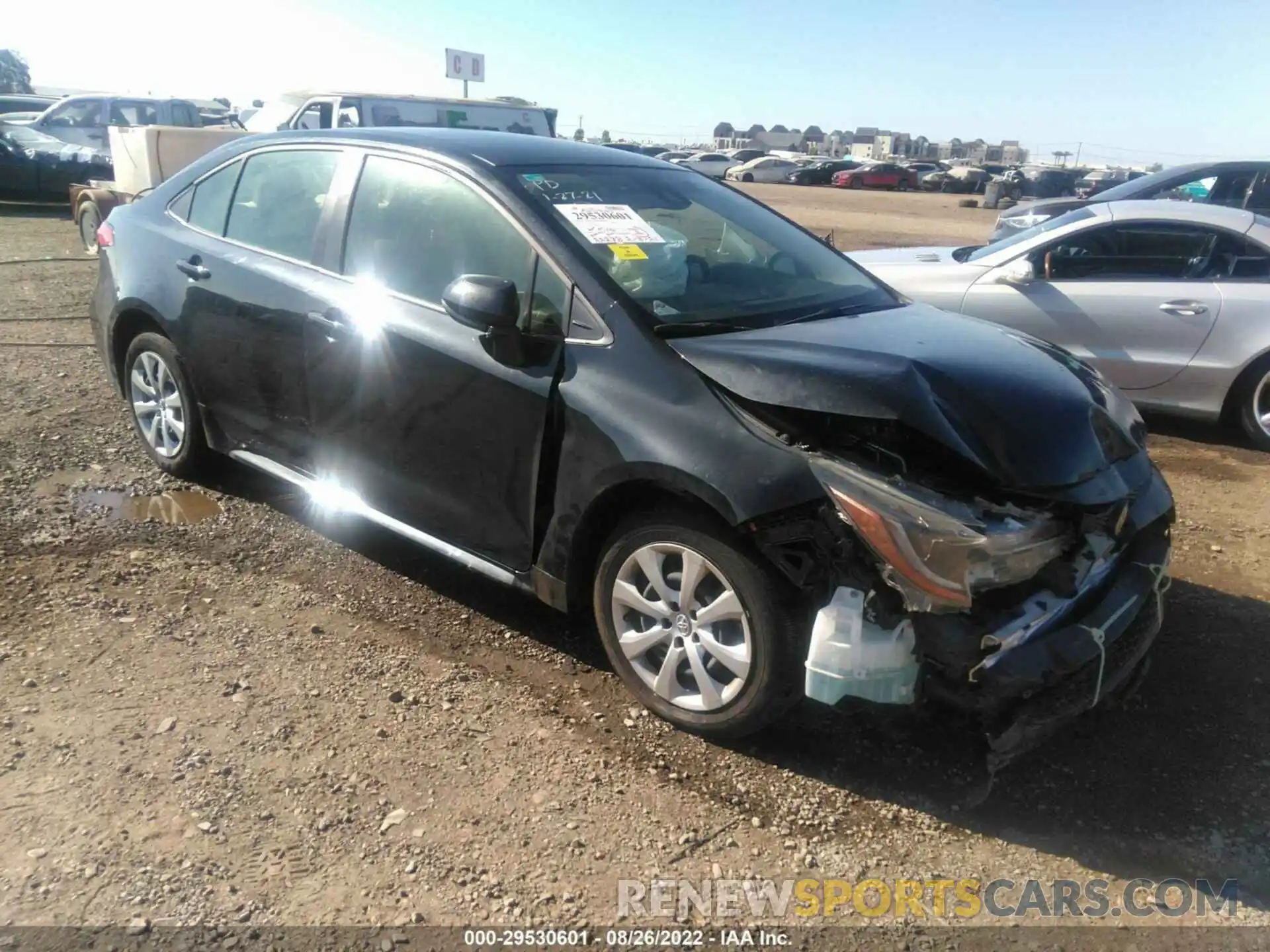 1 Photograph of a damaged car JTDEPRAE7LJ085465 TOYOTA COROLLA 2020