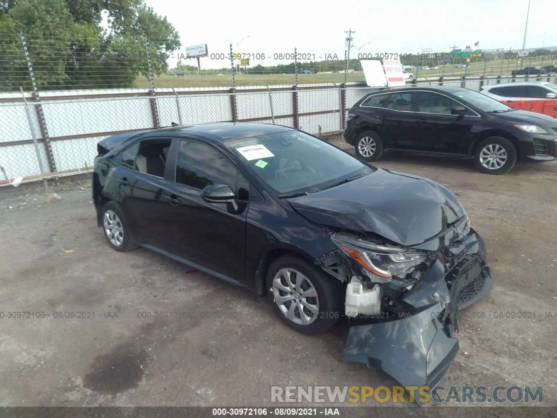 1 Photograph of a damaged car JTDEPRAE7LJ086082 TOYOTA COROLLA 2020