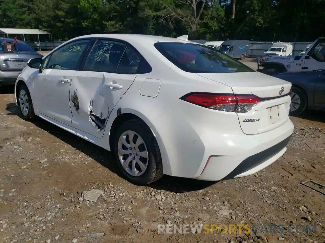 3 Photograph of a damaged car JTDEPRAE7LJ087135 TOYOTA COROLLA 2020