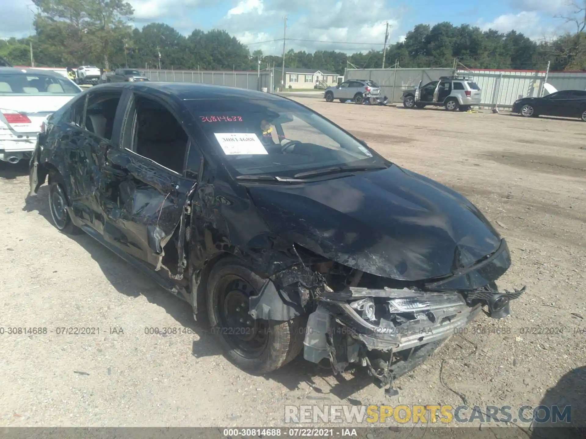 1 Photograph of a damaged car JTDEPRAE7LJ087507 TOYOTA COROLLA 2020