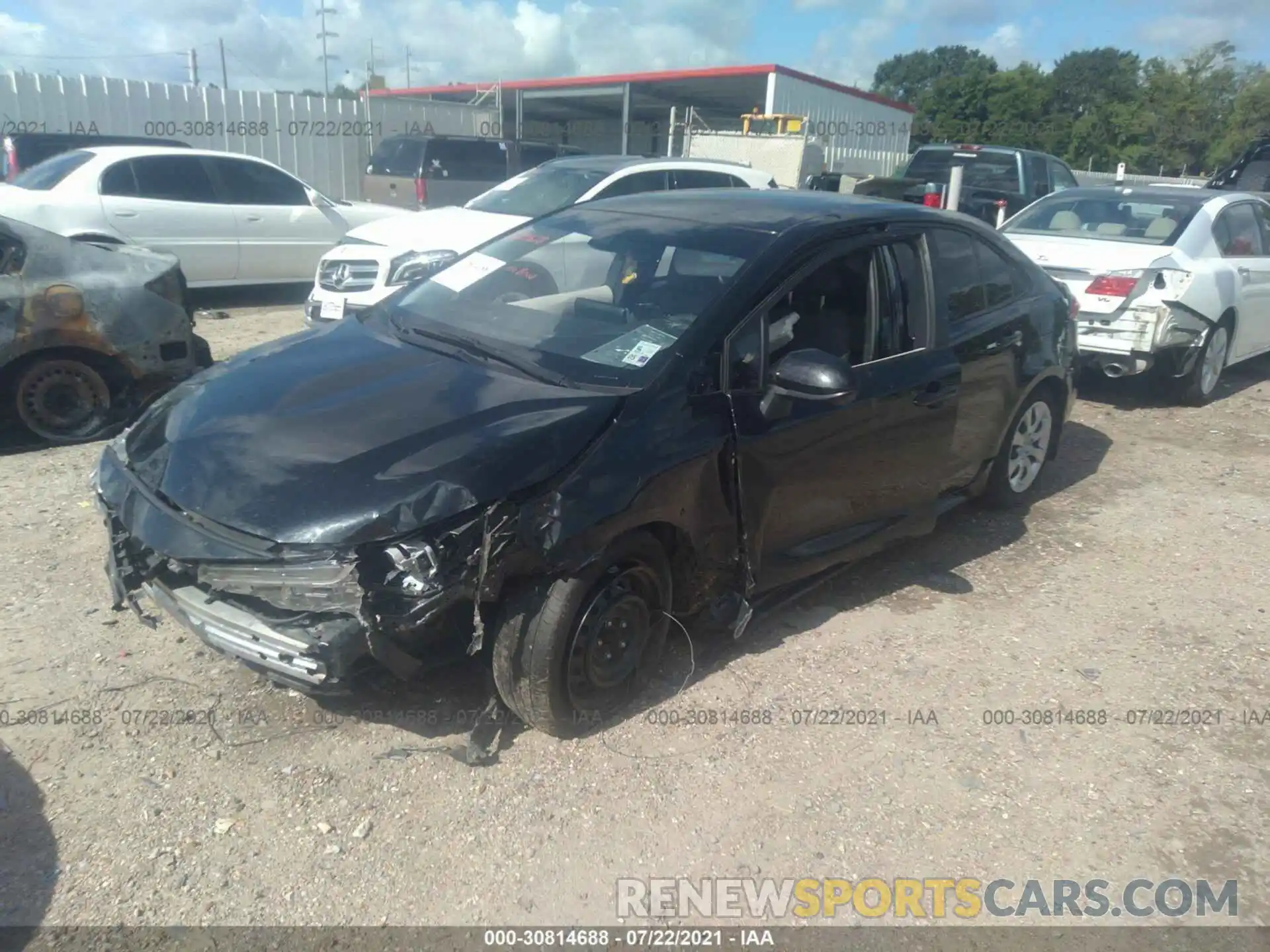 2 Photograph of a damaged car JTDEPRAE7LJ087507 TOYOTA COROLLA 2020