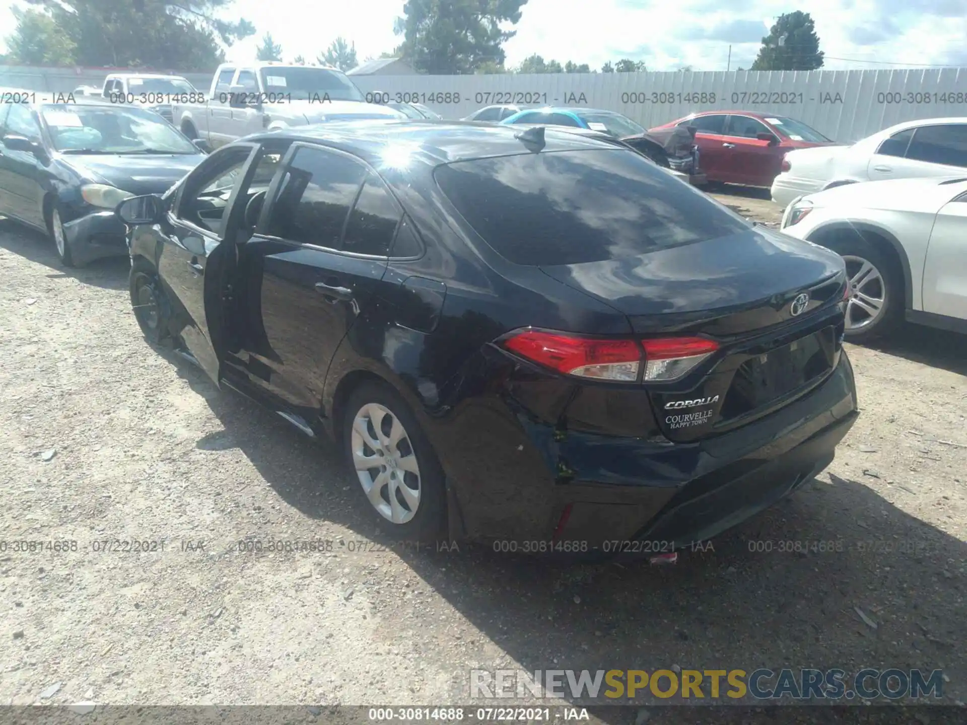 3 Photograph of a damaged car JTDEPRAE7LJ087507 TOYOTA COROLLA 2020