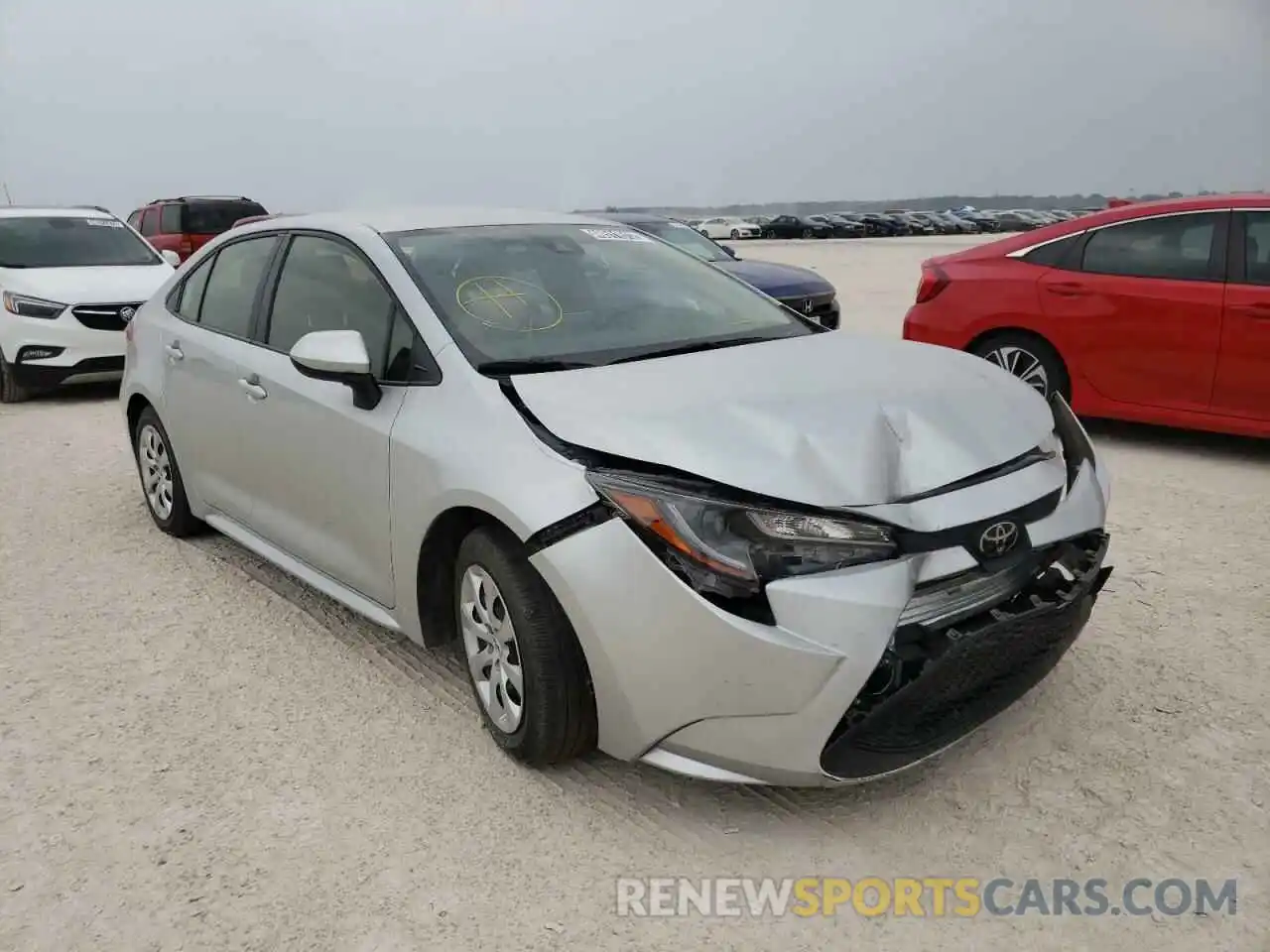 1 Photograph of a damaged car JTDEPRAE7LJ087619 TOYOTA COROLLA 2020