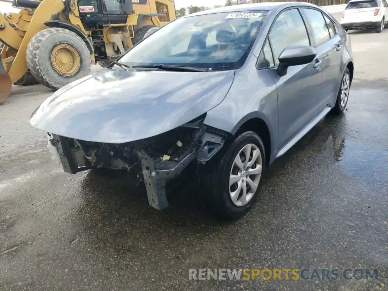 2 Photograph of a damaged car JTDEPRAE7LJ087863 TOYOTA COROLLA 2020