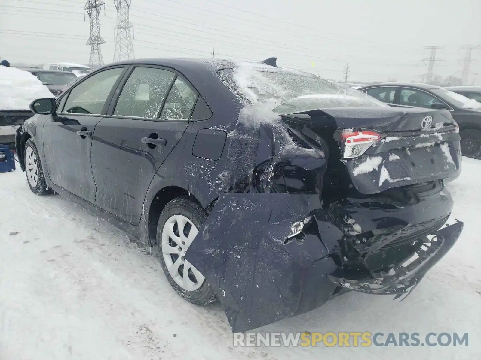 3 Photograph of a damaged car JTDEPRAE7LJ088091 TOYOTA COROLLA 2020