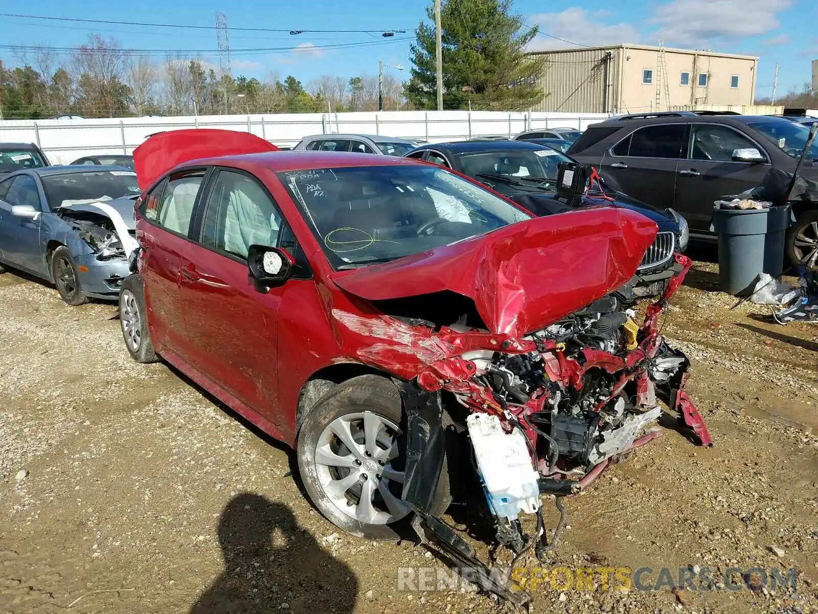 1 Photograph of a damaged car JTDEPRAE7LJ088320 TOYOTA COROLLA 2020