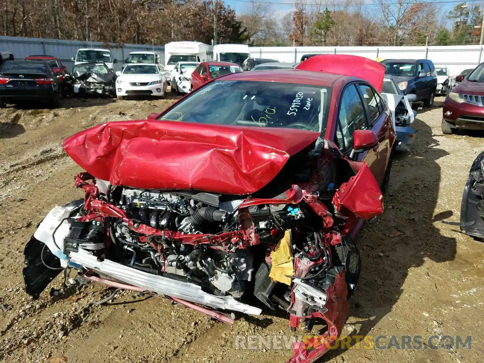 2 Photograph of a damaged car JTDEPRAE7LJ088320 TOYOTA COROLLA 2020