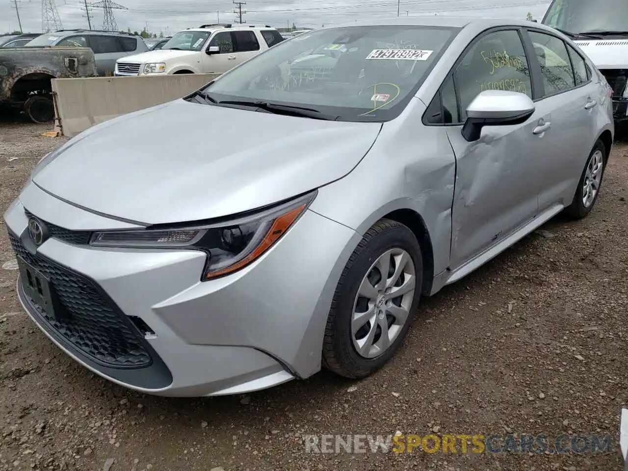 2 Photograph of a damaged car JTDEPRAE7LJ088544 TOYOTA COROLLA 2020