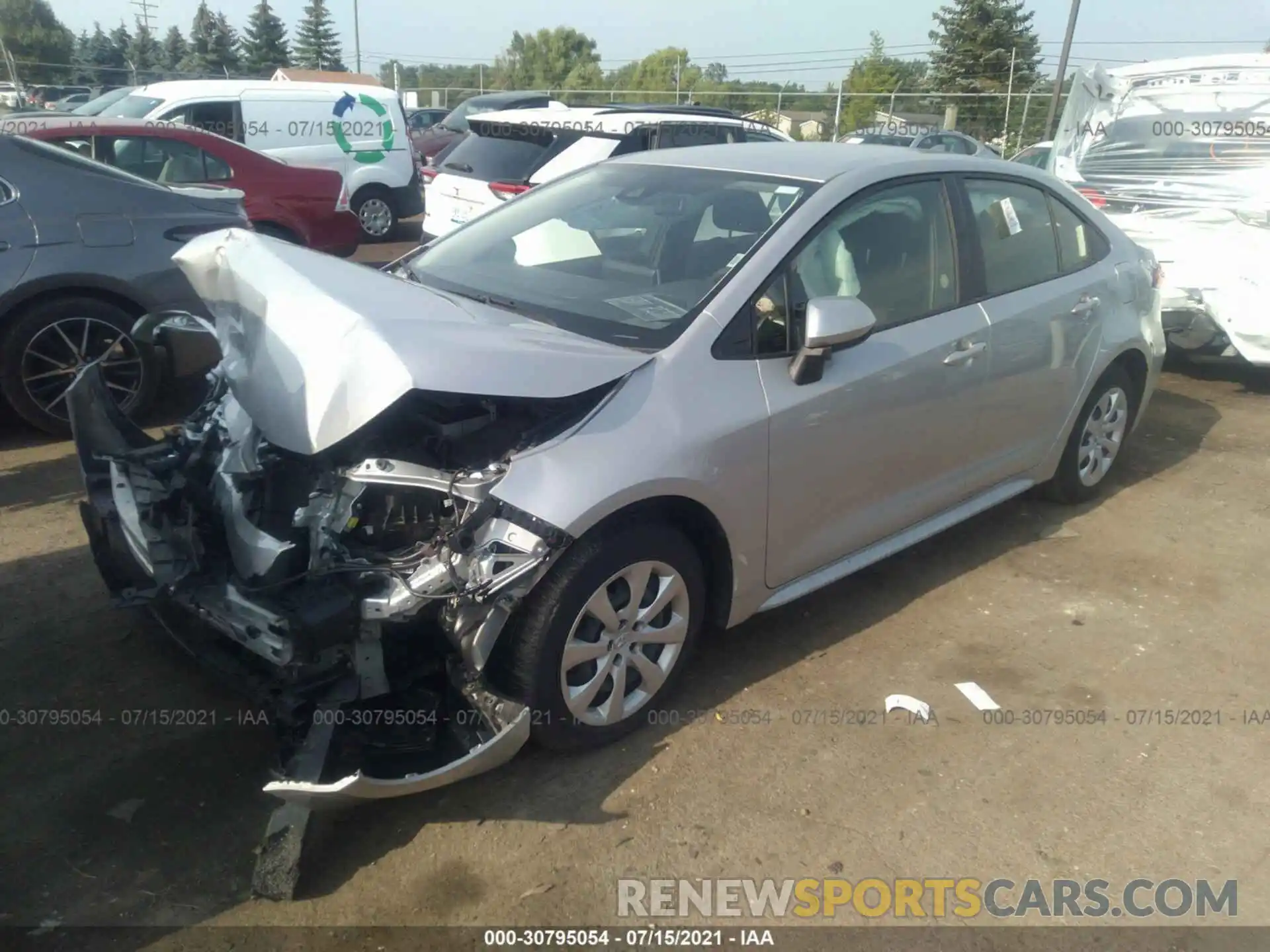 2 Photograph of a damaged car JTDEPRAE7LJ089869 TOYOTA COROLLA 2020