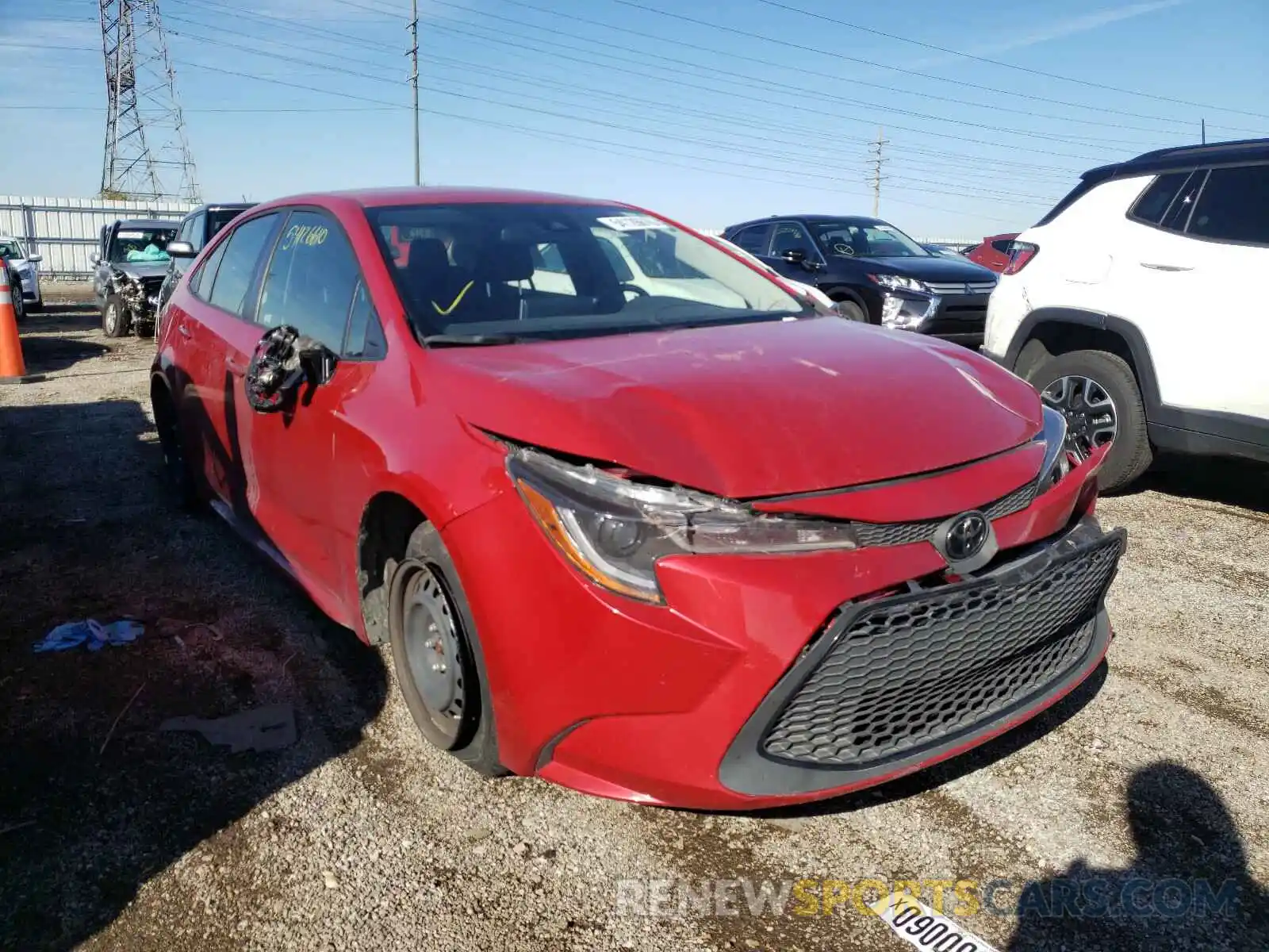 1 Photograph of a damaged car JTDEPRAE7LJ089886 TOYOTA COROLLA 2020