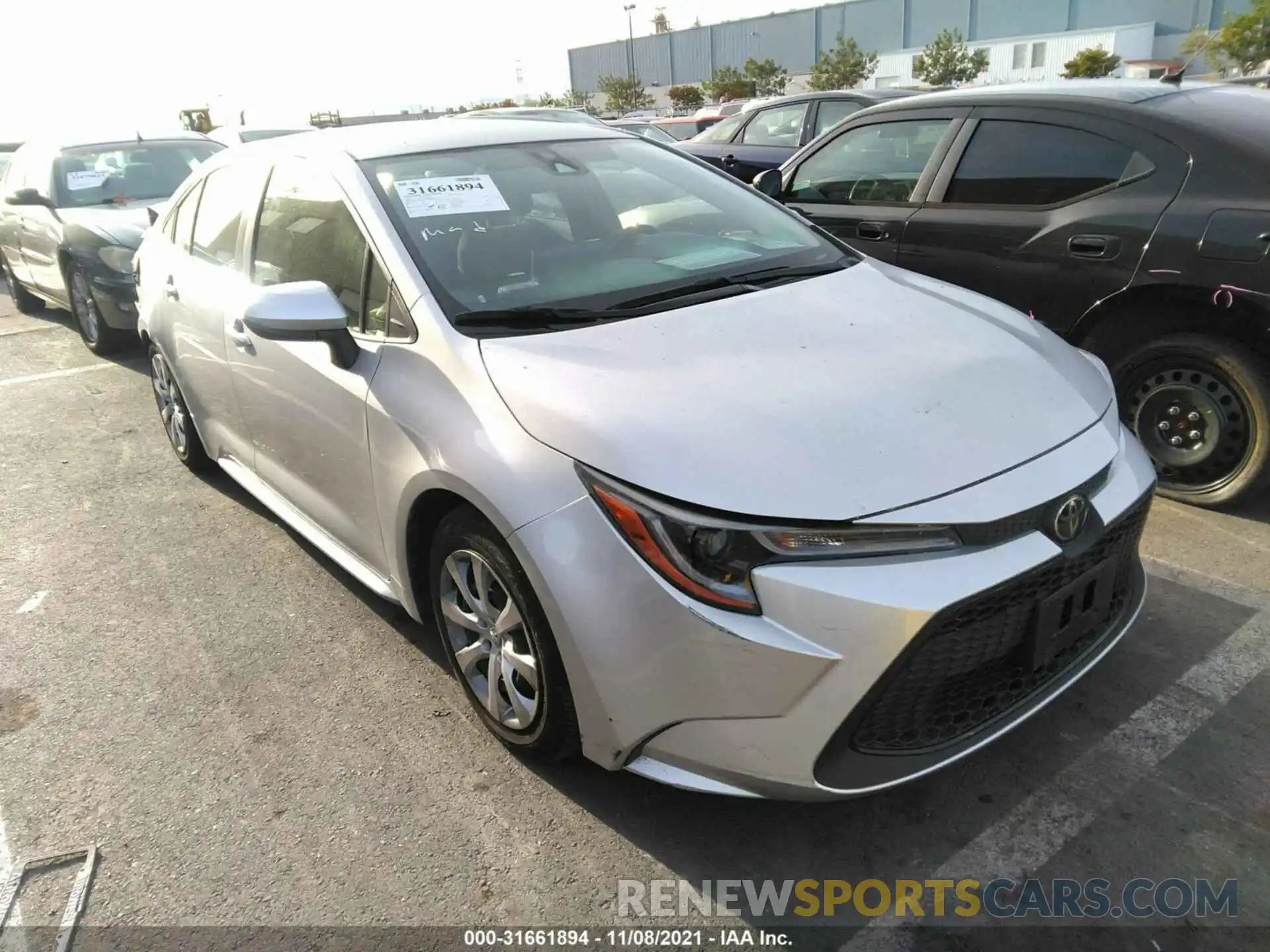 1 Photograph of a damaged car JTDEPRAE7LJ090200 TOYOTA COROLLA 2020