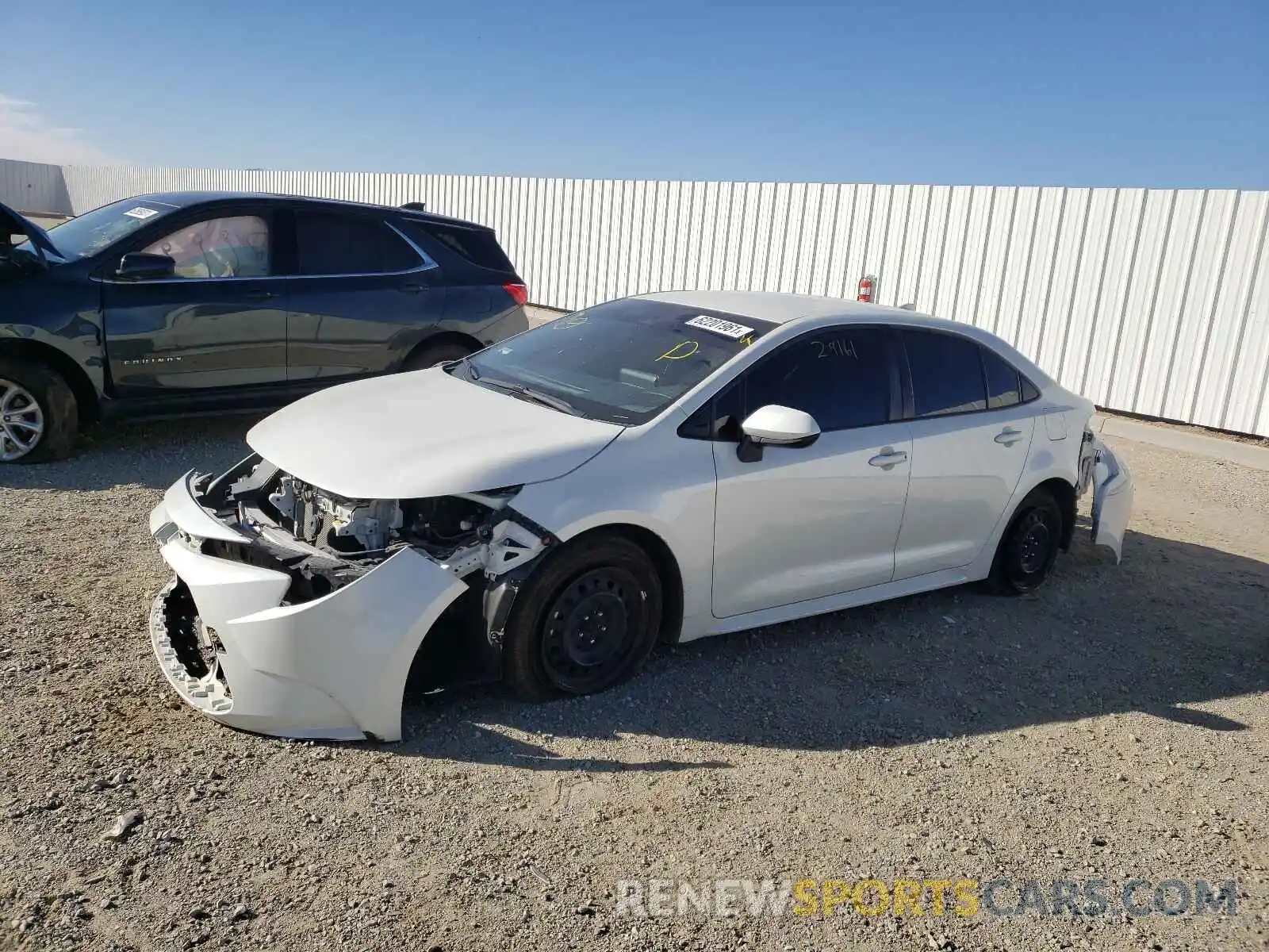 2 Photograph of a damaged car JTDEPRAE7LJ090763 TOYOTA COROLLA 2020