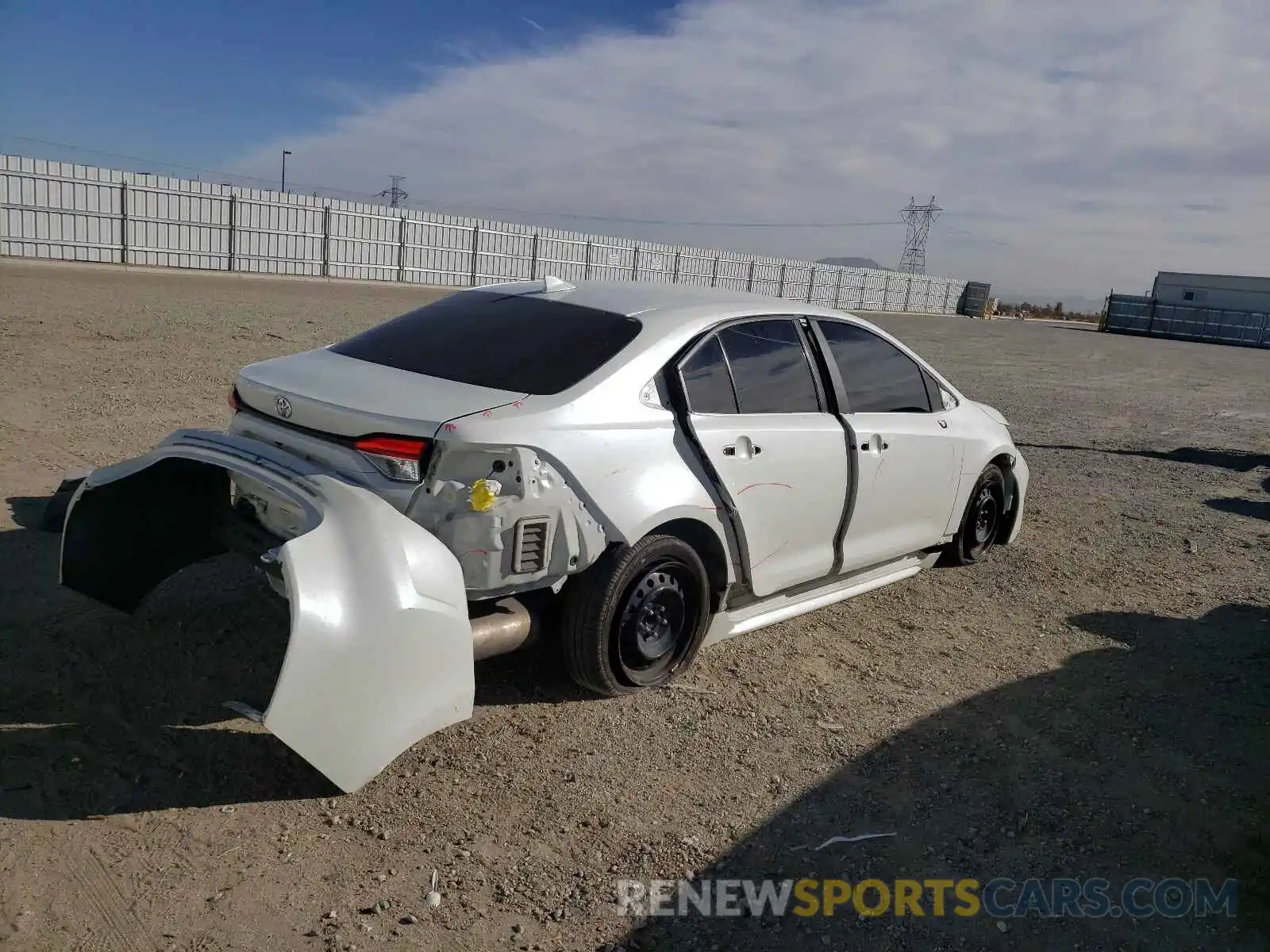 4 Photograph of a damaged car JTDEPRAE7LJ090763 TOYOTA COROLLA 2020