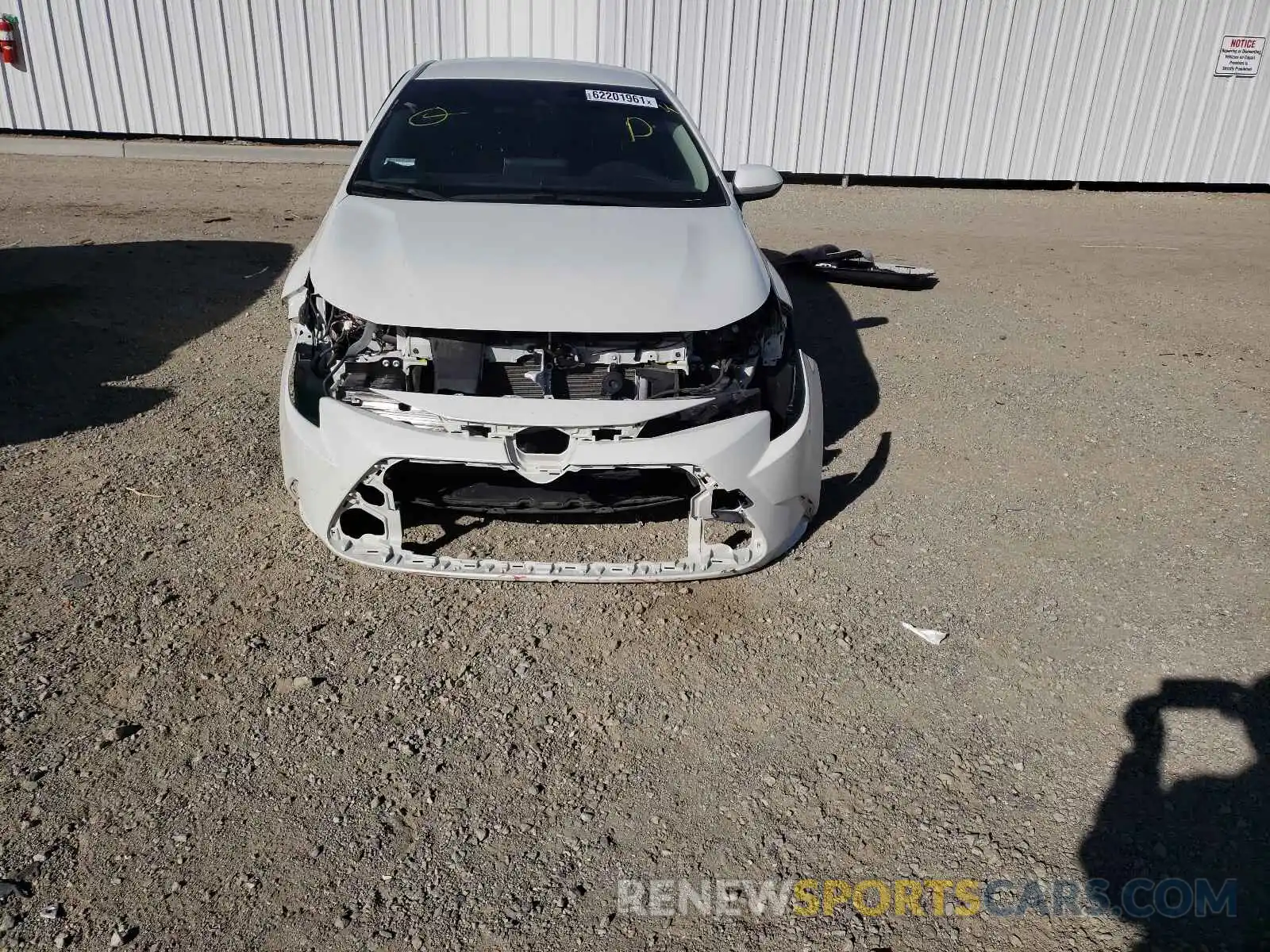 9 Photograph of a damaged car JTDEPRAE7LJ090763 TOYOTA COROLLA 2020