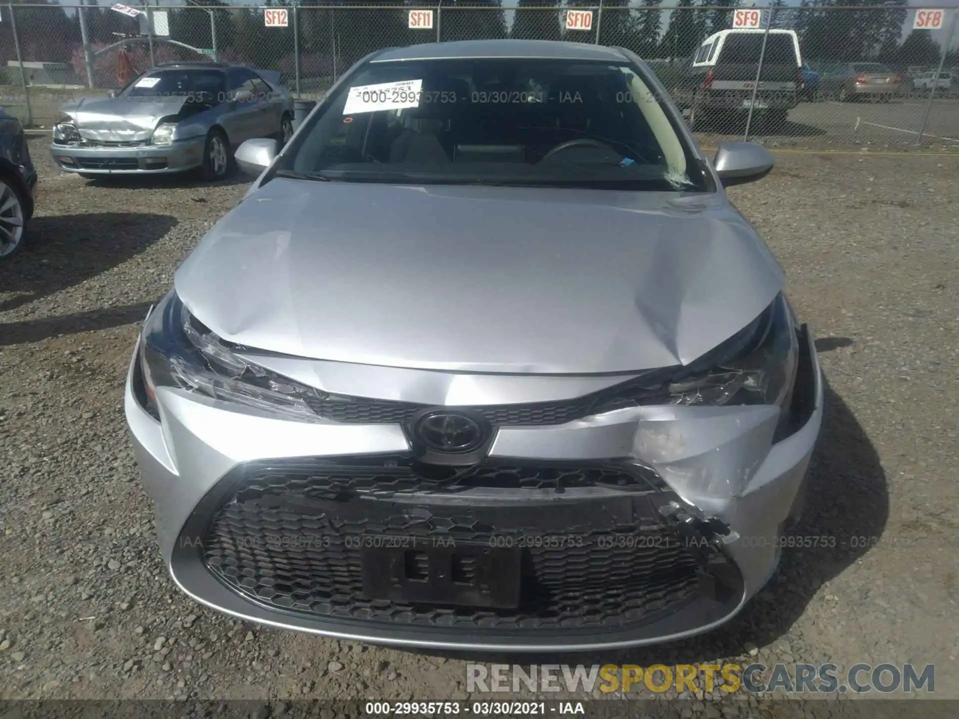 6 Photograph of a damaged car JTDEPRAE7LJ091024 TOYOTA COROLLA 2020