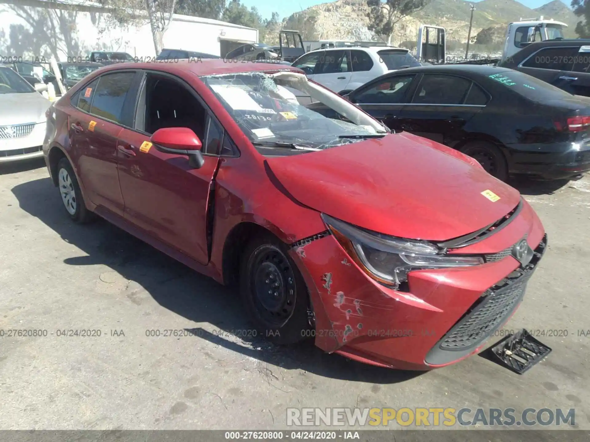 1 Photograph of a damaged car JTDEPRAE7LJ091475 TOYOTA COROLLA 2020